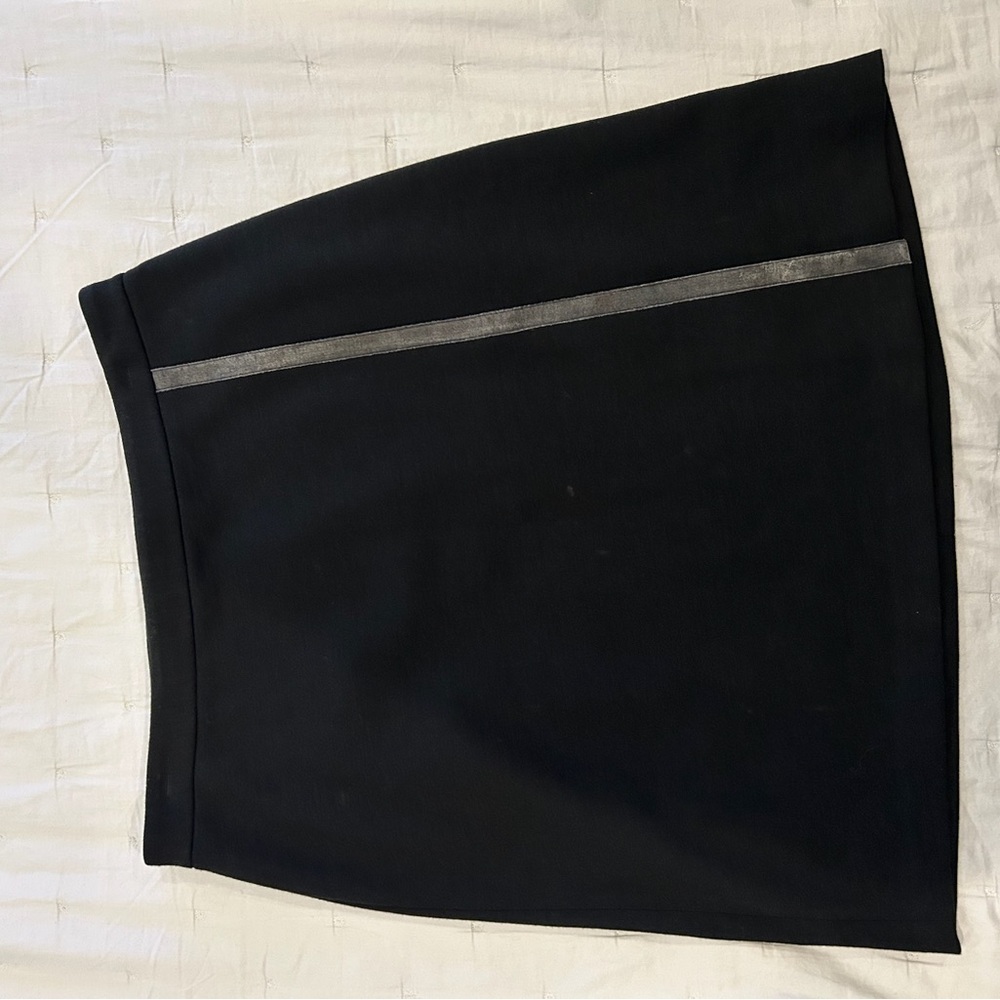 Elegant Black Skirt with Gray Accent